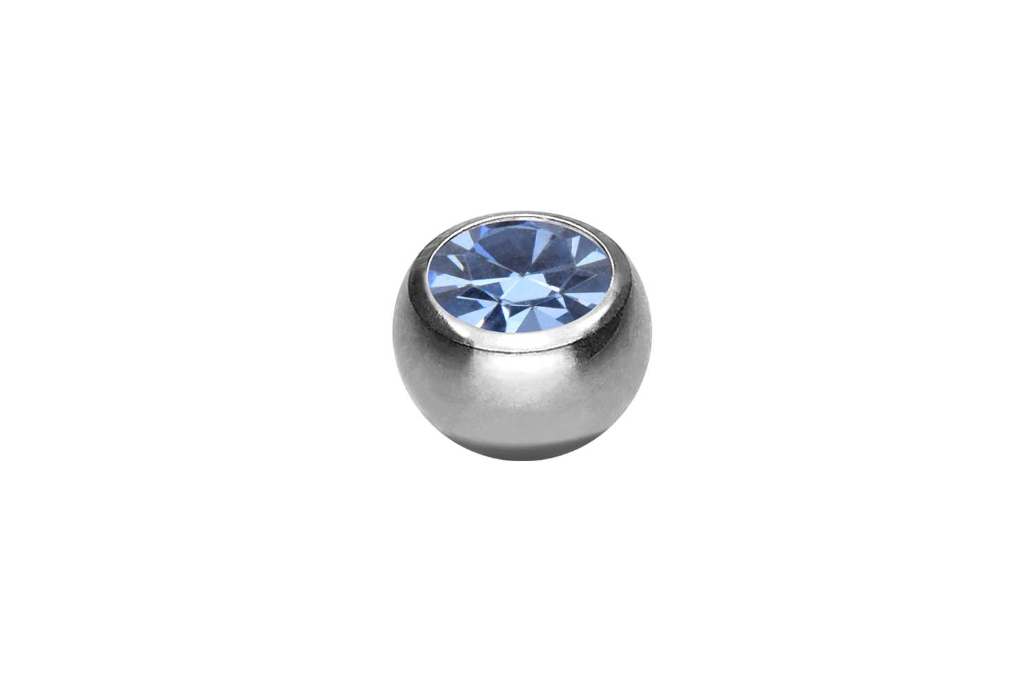 Chirurgenstahl Schraubkugel KRISTALL von Piercingline